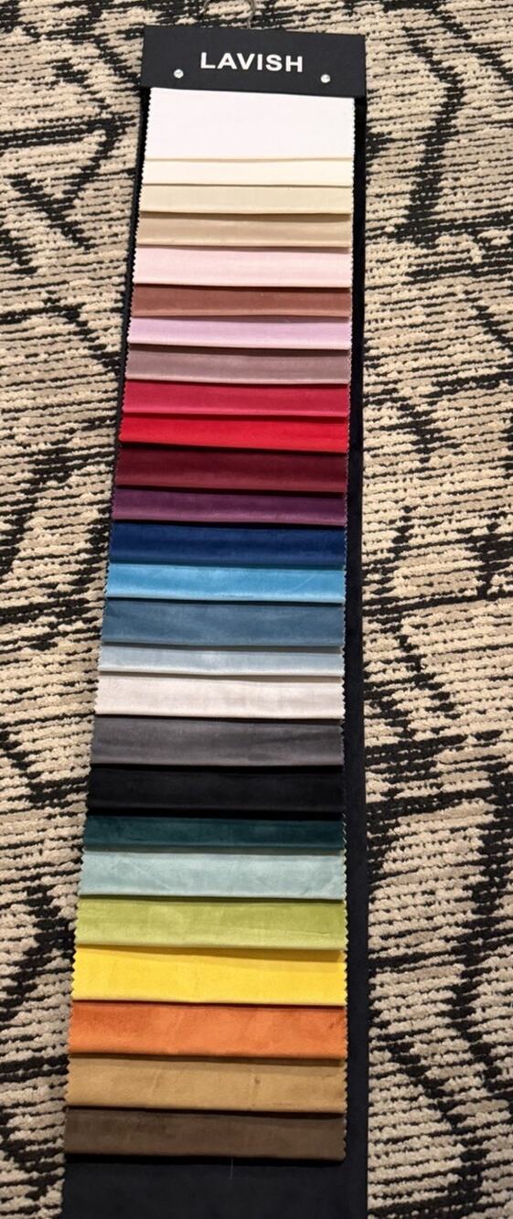 Lavish interior Designer Sample Velvet Swatches/ Crafts /Interior Decor / Sewing